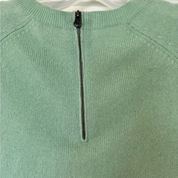 Halogen 100% cashmere lightweight sweater size XS mint green Back‎ Zip - Picture 9 of 9